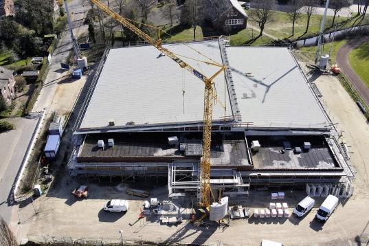 Neubau des neuen Sportzentrums in Neuenhaus  befindet sich wie geplant im Zeitplan.