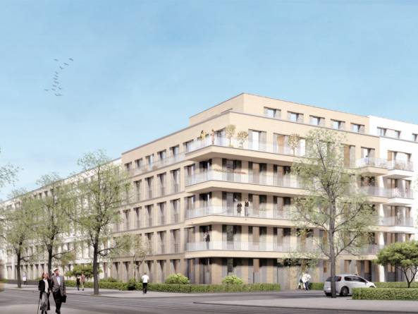Das neue Quartier ist eins von mehreren Bauvorhaben, die die GESOBAU AG mit der VBD im GÜ-Verfahren realisiert.